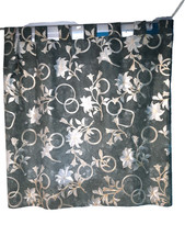 LUXURY CURTAIN SAGE GREEN GREY GOLD SILVER EMBOSSSED