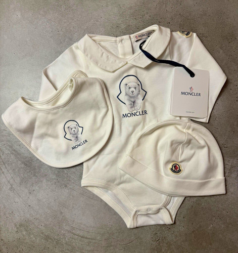 Moncler baby set white - white, ,pink