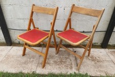 Vintage pair wooden folding - vintage,