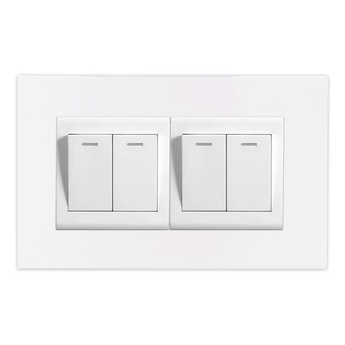 Single double light switch - light,