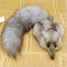 Genuine Fox Face Fur Pelt Skins Hide Tanned Fur Heads Scrap Fox's head ornament