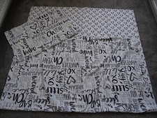 George Home Heart / Words Reversible Single Duvet Cover Set - Great Condition