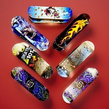 Skateboard Children Kids Beginners Double Kick Deck Retro Design Maple Wood 43cm