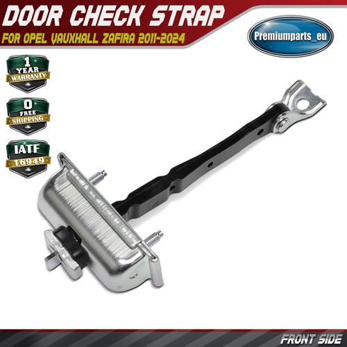 Door hinge stop check - door, strap
