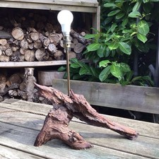 David Hunt Contemporary Natural Drift Wood Effect Heavy Resin Table Lamp