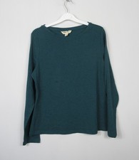 Seasalt Women's Teal Easel Long Sleeve jersey t shirt Top teal Loch Size 8 - 18