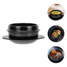 Korean Stone Pot Heat-Resistant Casserole Clay With Tray Bibimbap Cookware Stew