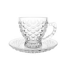 12pc Wavy Glass Cup Mug &