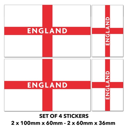 England flag sticker 4 st - england, x