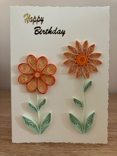 Handmade quilled card - quilled,