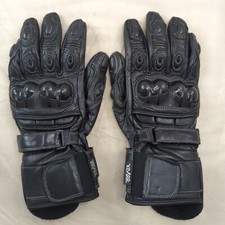 Kevlar Gloves Black Leather Armoured Size Small Motorbike Motorcycle Biking
