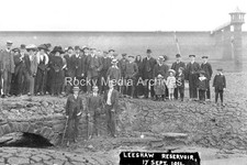 Hbn-9 Drought, Leeshaw Reservoir, Oxenhope Village, Bradford, Yorkshire. Photo