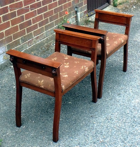 Pair victorian antique stools - pair,