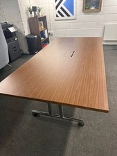 Brunner Fina Folding Conference Table Brown Walnut Veneer 2400 x 1200