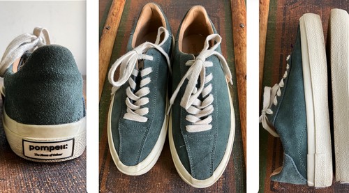 Pompeii suede leather - leather, teal
