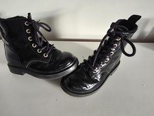 H&M Patent Black Ankle Boots