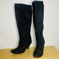 Bertie Black Leather Knee High