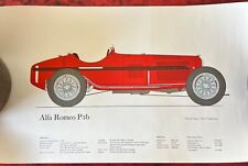Three Vintage Prints Of Old Model Cars - Mercedes / Itala / Alfa