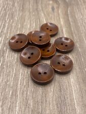 20mm Brown Wooden Buttons 2