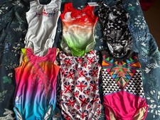 Girls Leotard Size 32 AXS Age 11-13 bundle mostly Milano gymnastics 