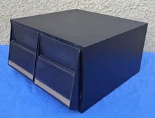 Vintage CD Storage Unit, Black Ash Wood, Holds 40 CD's,  2 Drawers