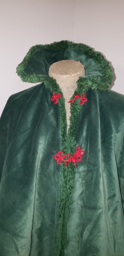 Handmade green velvet cape - handmade,