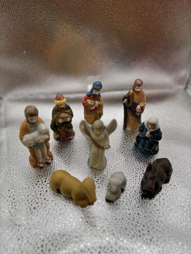 Ceramic nativity figures - ceramic,