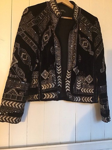 Zara velvet jacket sequins - zara,