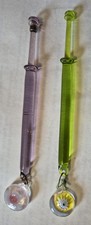 Pair of artisan crafted glass