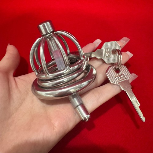 Male metal chastity belt - chastity, cage