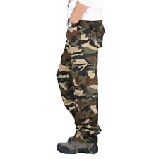 Mens Cargo Combat Military Trousers Pants Slacks Multi Pockets Casual Work