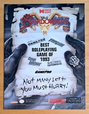 SHADOWRUN VINTAGE SUPER NINTENDO ADVERT RETRO SNES RPG DATA EAST