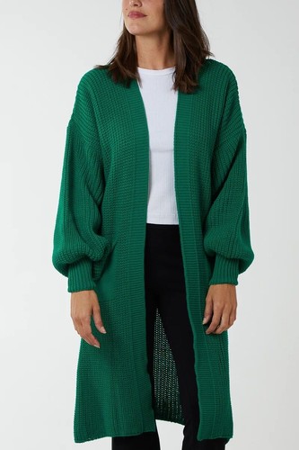 Longline bottle green double - longline,