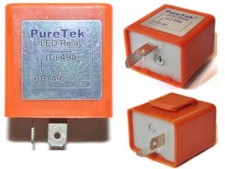 PureTek® Motorbike 2 Pin Speed Adjustable LED Indicator Flasher Relay 2P6A
