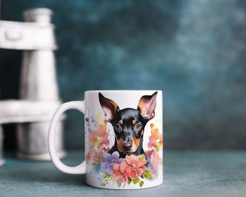 Watercolour doberman pinscher - doberman,