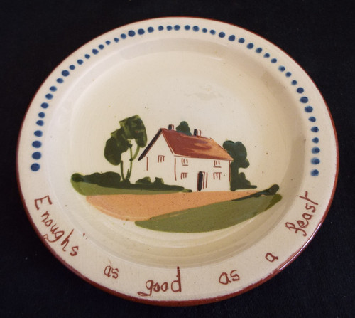 Torquay ware motto - motto, plate