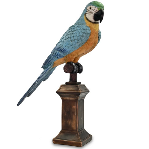 Macaw parrot perch ornament - on,