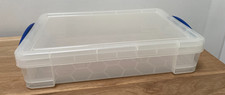 4 x Really Useful Storage Box 4 Litre Clear Plastic With Lid