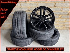 Audi A6 (4G) 19" Black Genuine 5 Parallel Spoke Wheels & New Tyres 4G0601025BS