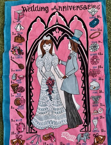 Vintage irish linen tea towel - irish,