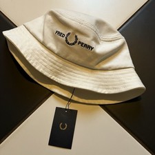 Fred Perry White Bucket Hat