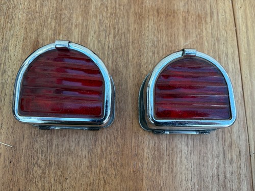 Pair vintage chrome d - of,