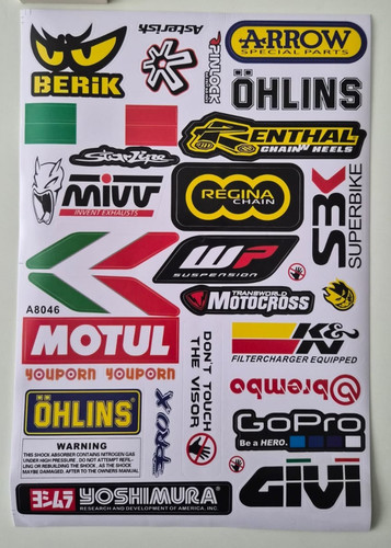 Motorbike sticker sheet - motorbike,