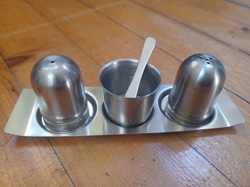 Vintage stainless steel cruet - stainless,