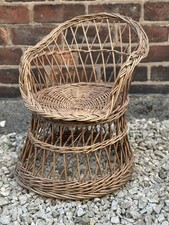 Vintage wicker Child's  dolls or teddys  chair.