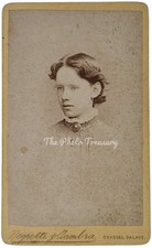 CDV NEGRETTI & ZAMBRA CRYSTAL PALACE SYDENHAM GIRL NAMED H. M. BOWEN SHORT HAIR 