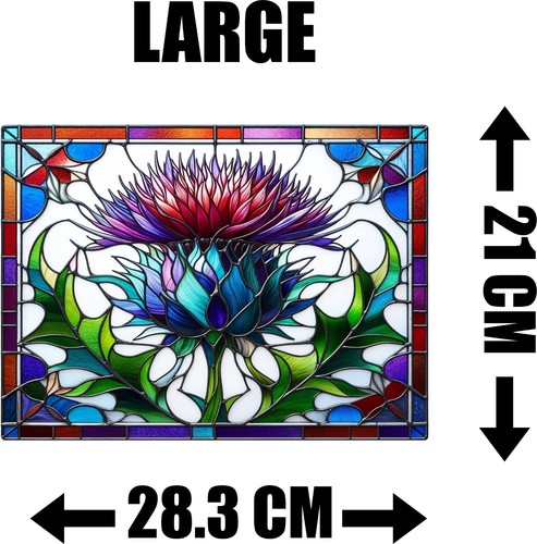 Stained glass effect thistle - stained,