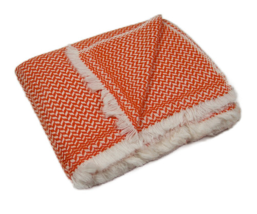 Orange cashmere blanket wool - blanket,