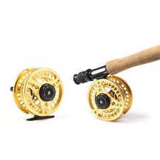 Premium Saltwater Fly Reel Adjustable Cast Weight Metal Construction 56