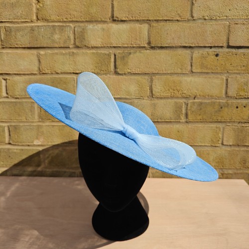 Baby blue large fascinator - baby,